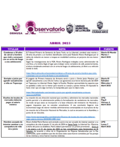 Lee más sobre el artículo Monitoreo de noticias – Abril – 2025