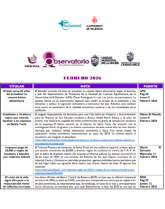 Lee más sobre el artículo Monitoreo de noticias – Febrero– 2026