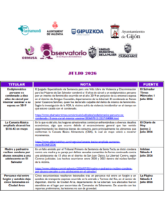 Lee más sobre el artículo Monitoreo de noticias – Julio – 2026
